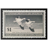 Official 1947 - 1948 Federal Duck Stamp - Canvas Sign