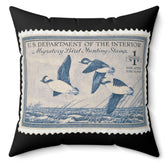 Official 1948-1949 Federal Duck Stamp - Black Pillow