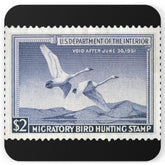 Official 1950-1951 Federal Duck Stamp - Cork Back Coaster
