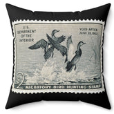 Official 1951-1952 Federal Duck Stamp - Black Pillow