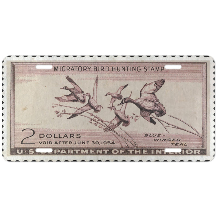 Official 1953 - 1954 Federal Duck Stamp - License Plate