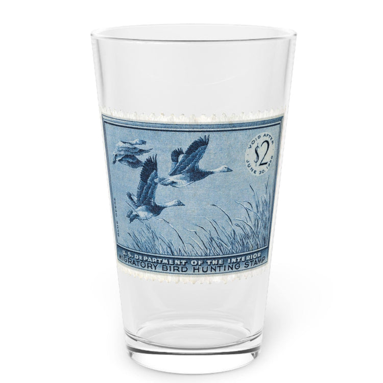 Official 1955-1956 Federal Duck Stamp - Pint Glass