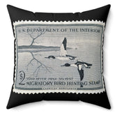 Official 1956-1957 Federal Duck Stamp - Black Pillow