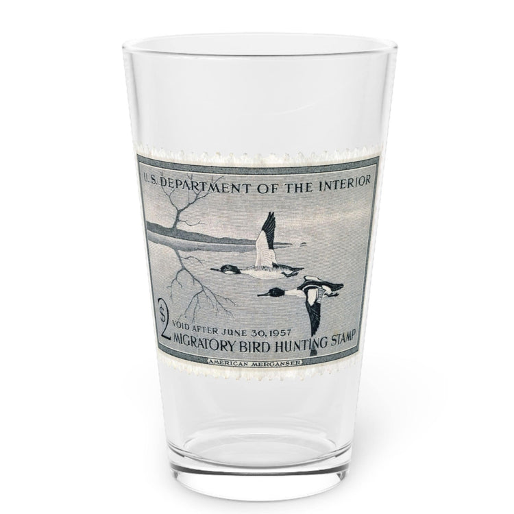 Official 1956-1957 Federal Duck Stamp - Pint Glass