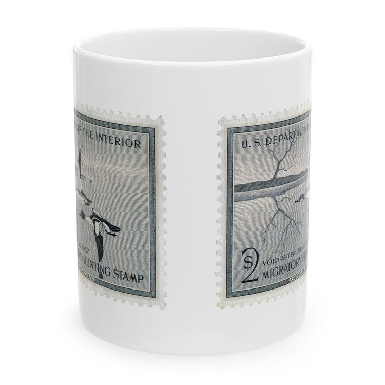 Official 1956-1957 Federal Duck Stamp - White Mug