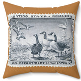Official 1958-1959 Federal Duck Stamp - Light Brown Pillow