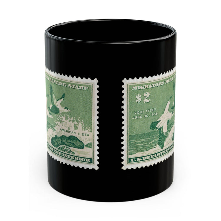 Official 1957-1958 Federal Duck Stamp - Black Mug