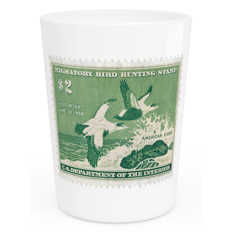 Official 1957-1958 Federal Duck Stamp - Shot Glass
