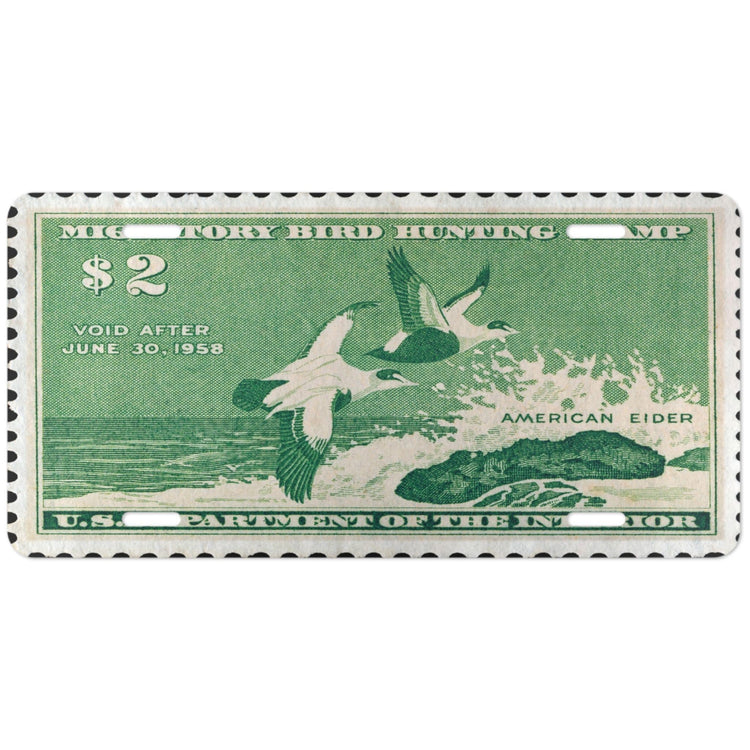Official 1957-1958 Federal Duck Stamp - License Plate