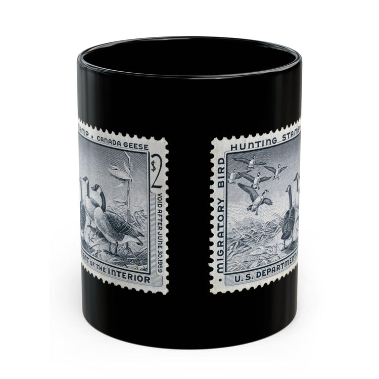 Official 1958-1959 Federal Duck Stamp - Black Mug
