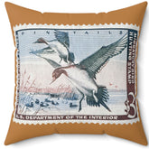 Official 1962-1963 Federal Duck Stamp - Light Brown Pillow