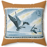 Official 1963-1964 Federal Duck Stamp - Light Brown Pillow