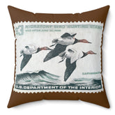 Official 1965-1966 Federal Duck Stamp - Brown Pillow