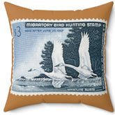 Official 1966-1967 Federal Duck Stamp - Light Brown Pillow