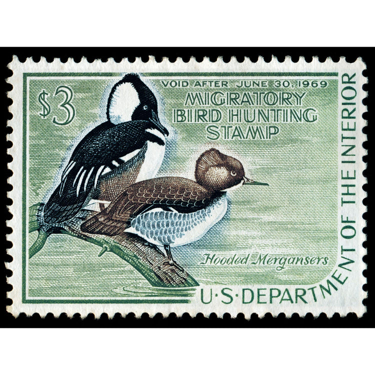 Official 1968 - 1969 Federal Duck Stamp - Metal Sign