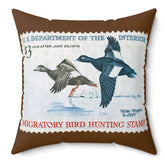 Official 1969-1970 Federal Duck Stamp - Brown Pillow