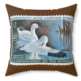 Official 1970-1971 Federal Duck Stamp - Brown Pillow