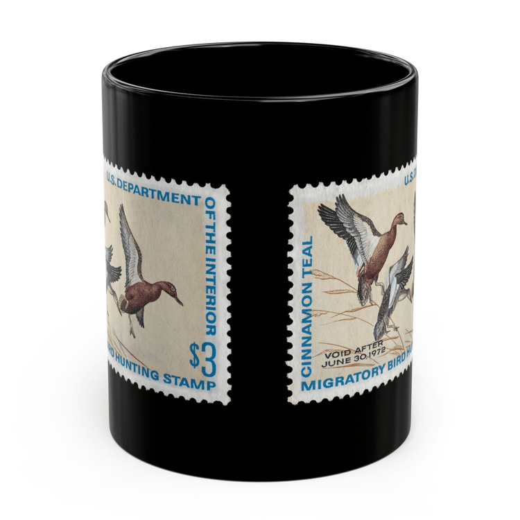 Official 1971-1972 Federal Duck Stamp - Black Mug