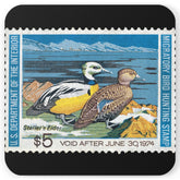 Official 1973-1974 Federal Duck Stamp - Cork Back Coaster