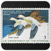 Official 1977-1978 Federal Duck Stamp - Cork Back Coaster