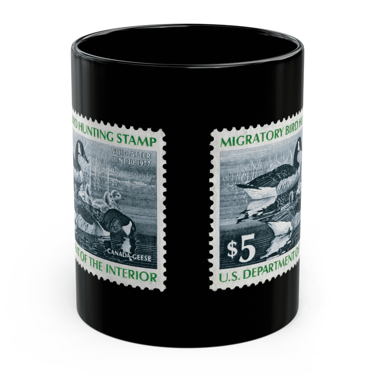 Official 1976-1977 Federal Duck Stamp - Black Mug