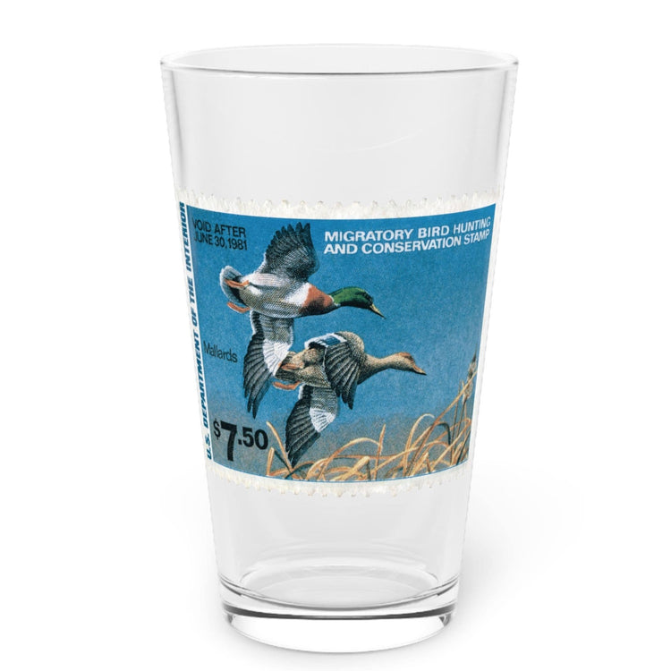 Official 1980-1981 Federal Duck Stamp - Pint Glass