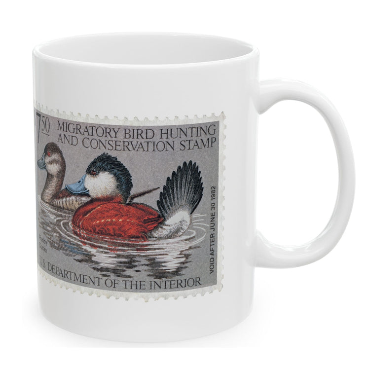 Official 1981-1982 Federal Duck Stamp - White Mug