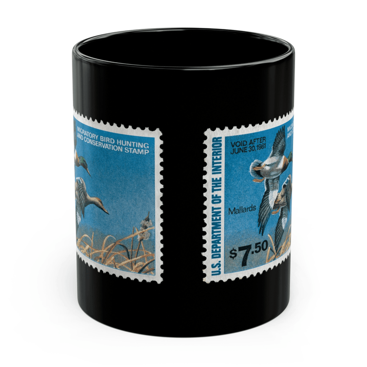 Official 1980-1981 Federal Duck Stamp - Black Mug