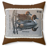 Official 1983-1984 Federal Duck Stamp - Brown Pillow