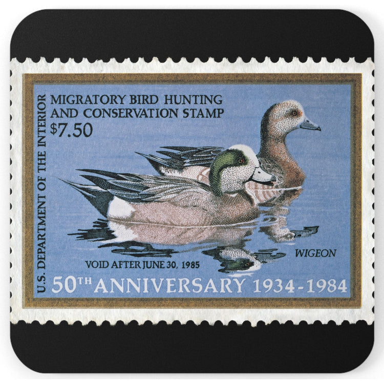 Official 1984-1985 Federal Duck Stamp - Cork Back Coaster