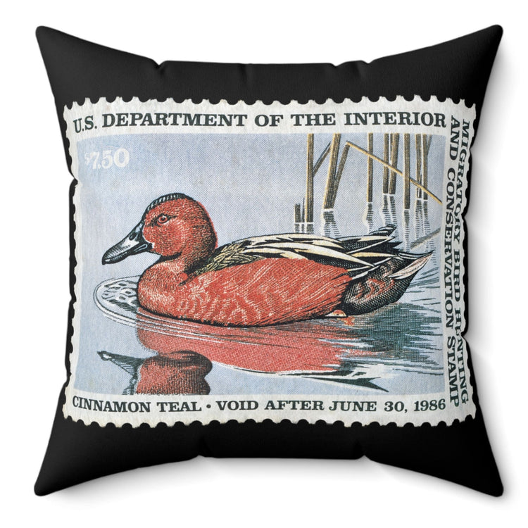 Official 1985-1986 Federal Duck Stamp - Black Pillow