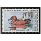 Official 1985 - 1986 Federal Duck Stamp - Canvas Sign