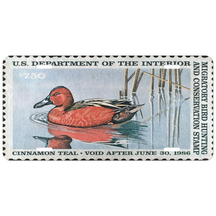 Official 1985-1986 Federal Duck Stamp - License Plate