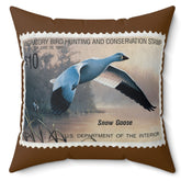 Official 1988-1989 Federal Duck Stamp - Brown Pillow