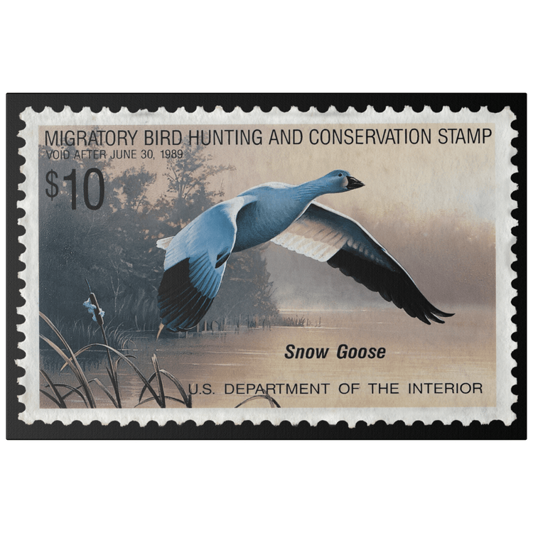 Official 1988 - 1989 Federal Duck Stamp - Canvas Sign