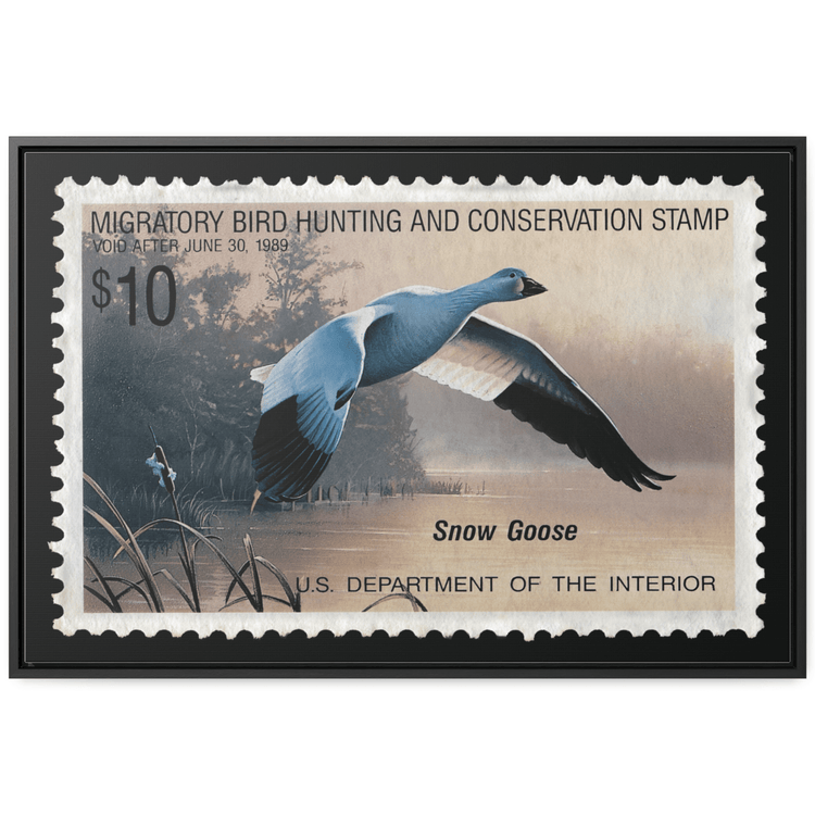 Official 1988 - 1989 Federal Duck Stamp - Canvas Sign