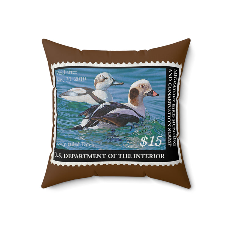 Official 2009-2010 Federal Duck Stamp - Brown Pillow
