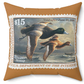Official 1999-2000 Federal Duck Stamp - Light Brown Pillow