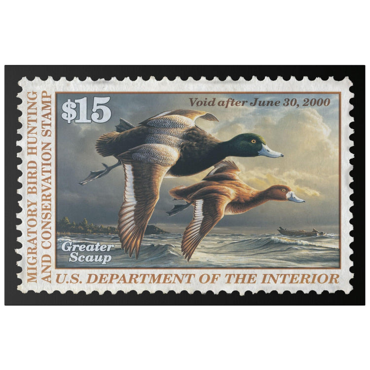 Official 1999 - 2000 Federal Duck Stamp - Canvas Sign
