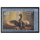 Official 2000 - 2001 Federal Duck Stamp - Canvas Sign