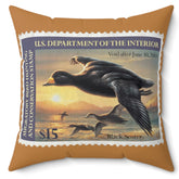 Official 2002-2003 Federal Duck Stamp - Light Brown Pillow