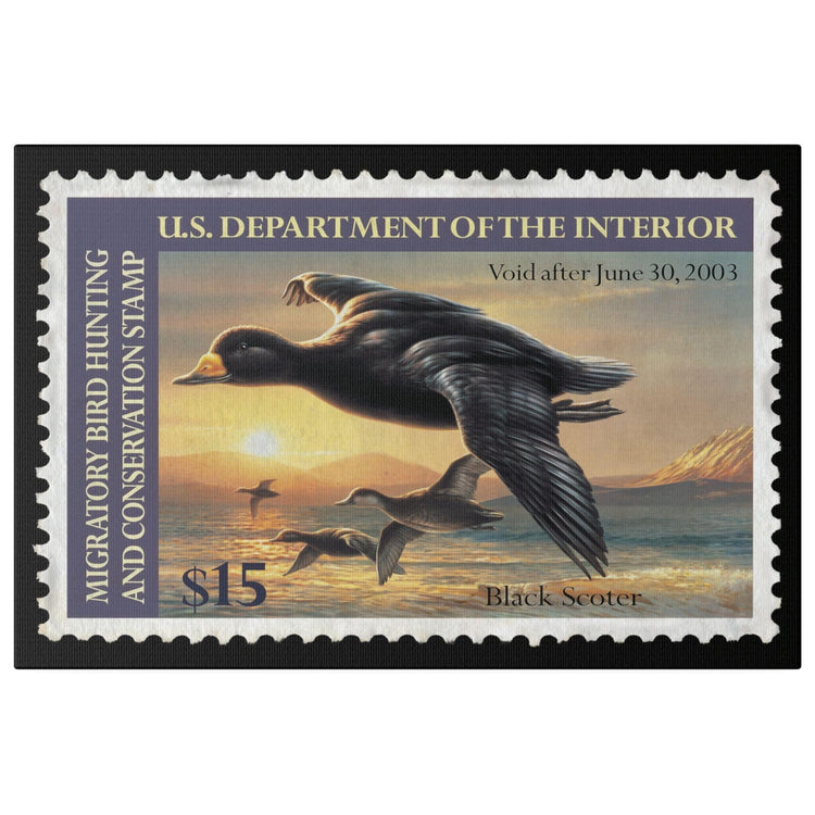 Official 2002 - 2003 Federal Duck Stamp - Canvas Sign