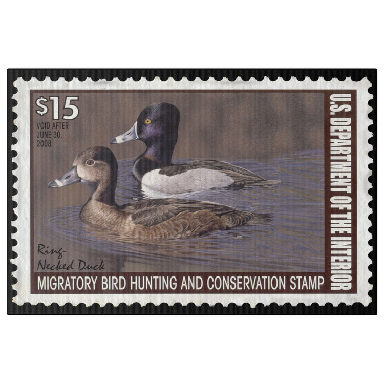 Official 2007 - 2008 Federal Duck Stamp - Canvas Sign