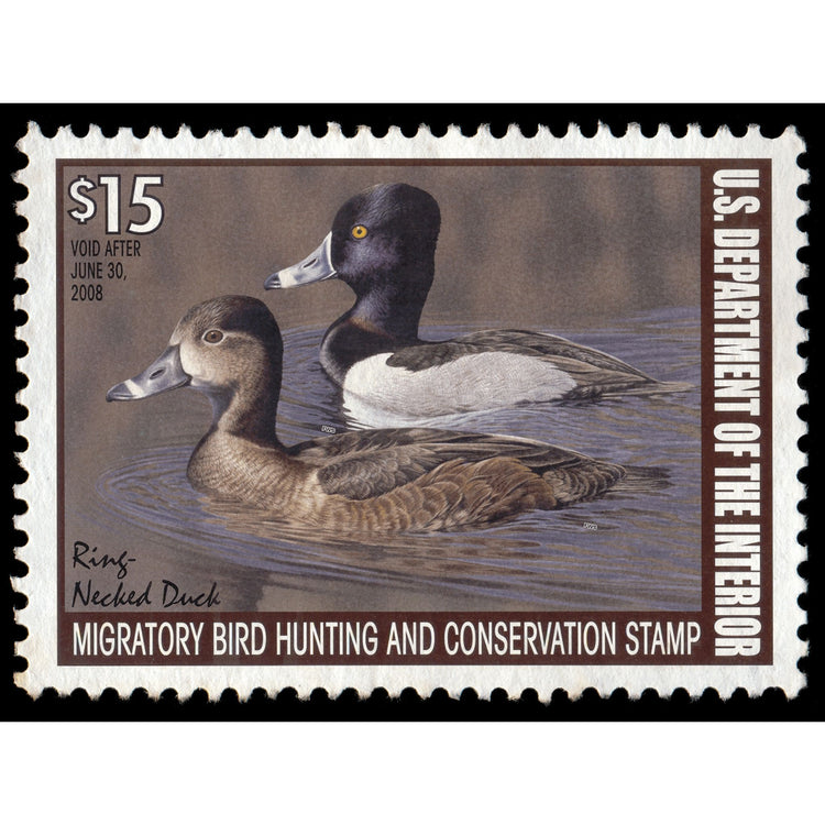 Official 2007 - 2008 Federal Duck Stamp-Metal Sign