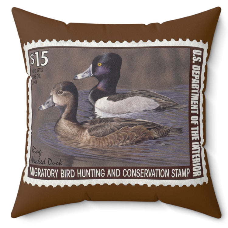 Official 2007-2008 Federal Duck Stamp - Brown Pillow