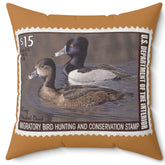 Official 2007-2008 Federal Duck Stamp - Light Brown Pillow