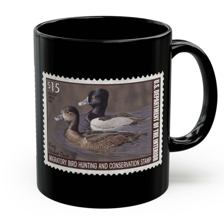Official 2007-2008 Federal Duck Stamp - Black Mug