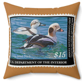 Official 2009-2010 Federal Duck Stamp - Light Brown Pillow