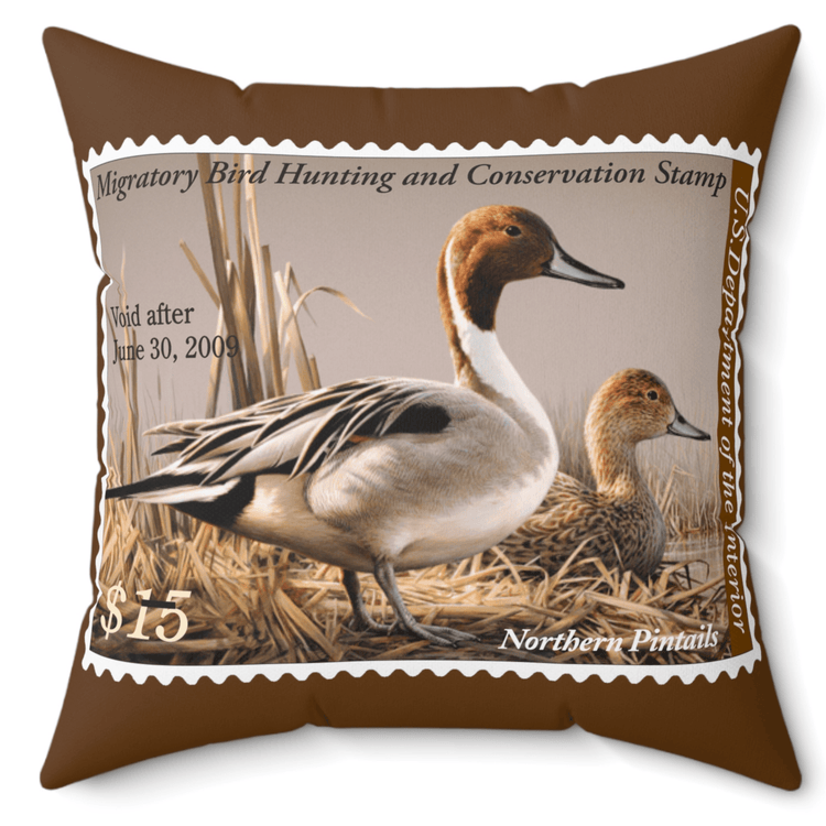 Official 2008-2009 Federal Duck Stamp - Brown Pillow