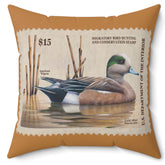 Official 2010-2011 Federal Duck Stamp - Light Brown Pillow